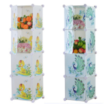 4 puertas de bricolaje armarios de almacenamiento de plástico armarios para el hogar (zh0024)